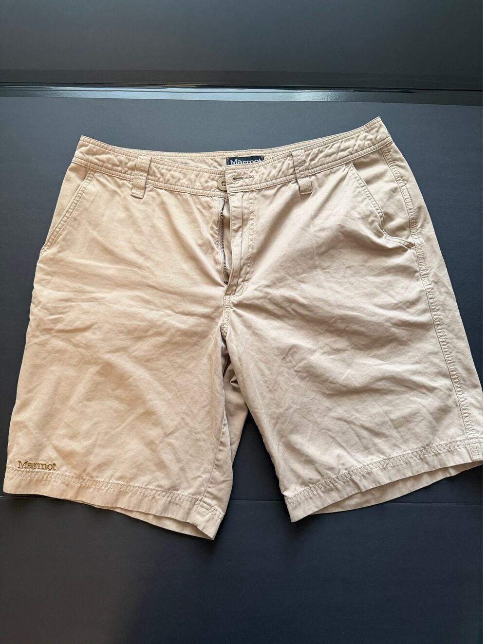 🏕️ Marmot Men’s 36 Khaki Outdoor Shorts – Durable Hiking/Travel Performance